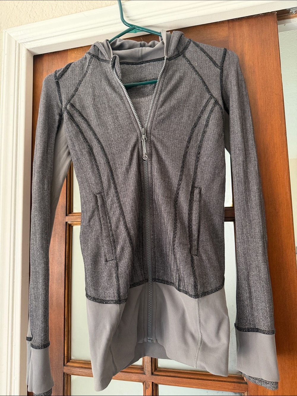 Women's Gray Hooded Zip lululemon jacket size 2